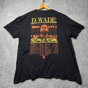 D. Wade Tour T Shirt Men's XL Black Graphic Short Sleeve